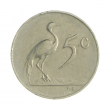 Km#67.1 5 Cents 1965 MBC África do Sul África Níquel 17.35(mm) 2.5(gr)