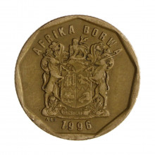 Km#163 50 Cents 1996 MBC África do Sul África Aço com revestimento de bronze 22(mm) 5(gr)