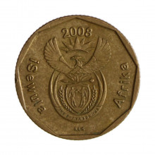 Km#442 20 Cents 2008 MBC África do Sul África Aço com revestimento de bronze 19(mm) 3.5(gr)