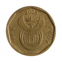 Km#293 20 Cents 2005 MBC África do Sul África Aço com revestimento de bronze 19(mm) 3.5(gr)