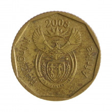 Km#441 10 Cents 2008 MBC África do Sul África Aço com revestimento de bronze 16(mm) 2(gr)