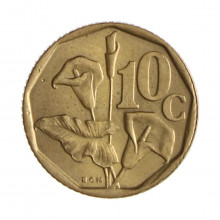 Km#135 10 Cents 1992 MBC+ África do Sul África Aço com revestimento de bronze 16(mm) 2(gr)