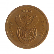 Km#325 5 Cents 2004 MBC África do Sul África Aço com revestimento de cobre 21(mm) 4.5(gr)