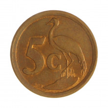 Km#134 5 Cents 1993 MBC África do Sul África Aço com revestimento de cobre 21(mm) 4.5(gr)