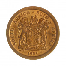 Km#134 5 Cents 1993 MBC+ África do Sul África Aço com revestimento de cobre 21(mm) 4.5(gr)