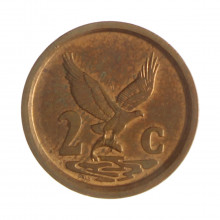 Km#133 2 Cents 1993 MBC África do Sul África Aço com revestimento de cobre 18(mm) 3(gr)