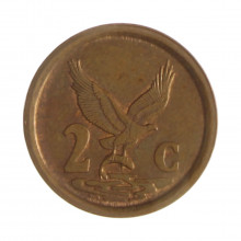 Km#133 2 Cents 1993 MBC+ África do Sul África Aço com revestimento de cobre 18(mm) 3(gr)