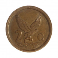 Km#133 2 Cents 1992 MBC África do Sul África Aço com revestimento de cobre 18(mm) 3(gr)