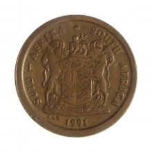 Km#133 2 Cents 1991 MBC África do Sul África Aço com revestimento de cobre 18(mm) 3(gr)