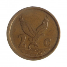 Km#133 2 Cents 1991 MBC+ África do Sul África Aço com revestimento de cobre 18(mm) 3(gr)