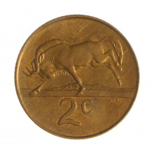Km#83 2 Cents 1990 MBC África do Sul África Bronze 22.45(mm) 4(gr)