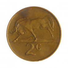 Km#83 2 Cents 1986 MBC África do Sul África Bronze 22.45(mm) 4(gr)