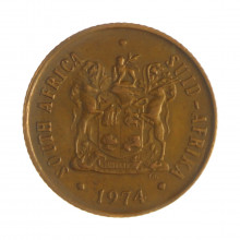 Km#83 2 Cents 1974 MBC África do Sul África Bronze 22.45(mm) 4(gr)