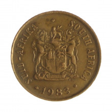 Km#82 1 Cent 1983 MBC África do Sul África Bronze 19.05(mm) 3(gr)