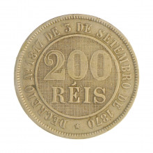 V-034 200 Réis 1888 MBC C/ Marca de Verniz