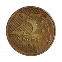 25 Centavos 2002 BC Batida Dupla 