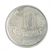 10 Centavos 1997 BC Batida Dupla 