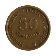 Km#75 50 Centavos 1961 MBC+ Angola África Bronze 20(mm) 4(gr)
