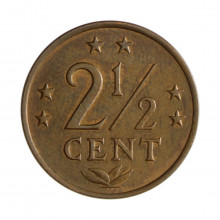 Km#5 2.5 Cents 1971 MBC+ Antilhas Holandesas América Bronze 23.5(mm) 4(gr)