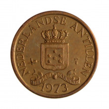 Km#8 1 Cent 1973 MBC+ Antilhas Holandesas América Bronze 18(mm) 2(gr)