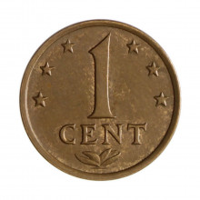 Km#8 1 Cent 1971 MBC+ Antilhas Holandesas América Bronze 18(mm) 2(gr)