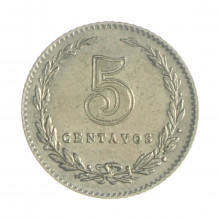Km#34 5 Centavos 1942 MBC Argentina América Cupro-Níquel 17(mm) 2(gr)