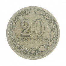 Km#36 20 Centavos 1920 MBC Argentina América Cupro-Níquel 21(mm) 4(gr)