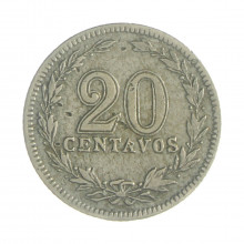 Km#36 20 Centavos 1905 MBC Argentina América Cupro-Níquel 21(mm) 4(gr)
