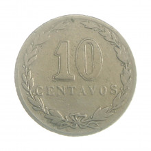Km#35 10 Centavos 1921 BC/MBC Argentina América Cupro-Níquel 19(mm) 3(gr)