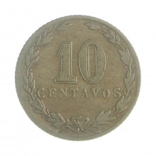 Km#35 10 Centavos 1921 MBC Argentina América Cupro-Níquel 19(mm) 3(gr)