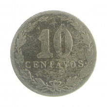 Km#35 10 Centavos 1897 MBC Argentina América Cupro-Níquel 19(mm) 3(gr)