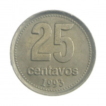 Km#110a 25 Centavos 1993 MBC Argentina América Cupro-Níquel 24.2(mm) 6.1(gr)