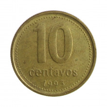 Km#107 10 Centavos 1993 MBC Argentina América Bronze Alumínio 18.2(mm) 2.25(gr)