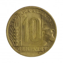 Km#41 10 Centavos 1947 MBC Argentina América Bronze Alumínio 19.5(mm) 3(gr)