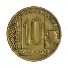 Km#41 10 Centavos 1946 MBC Argentina América Bronze Alumínio 19.5(mm) 3(gr)