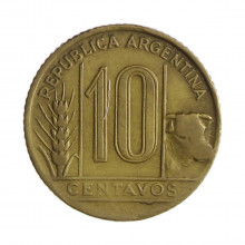 Km#41 10 Centavos 1944 MBC Argentina América Bronze Alumínio 19.5(mm) 3(gr)