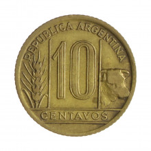 Km#41 10 Centavos 1942 MBC Argentina América Bronze Alumínio 19.5(mm) 3(gr)