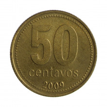 Km#111.2 50 Centavos 2009 MBC+ Argentina América Bronze Alumínio 25.2(mm) 5.8(gr)