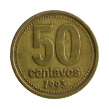 Km#111.2 50 Centavos 1993 MBC Argentina América Bronze Alumínio 25.2(mm) 5.8(gr)