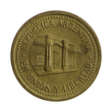 Km#111.1 50 Centavos 1994 MBC+ Argentina América Bronze Alumínio 25.2(mm) 5.8(gr)