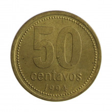 Km#111.1 50 Centavos 1994 MBC+ Argentina América Bronze Alumínio 25.2(mm) 5.8(gr)