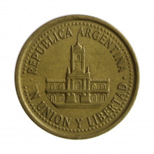 Km#110.2 25 Centavos 1993 MBC Argentina América Bronze Alumínio 24.2(mm) 5.4(gr)
