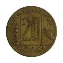 Km#42 20 Centavos 1944 MBC Argentina América Bronze Alumínio 21(mm) 4(gr)