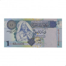 P#68a 1 Dinar 2004 FE Líbia África