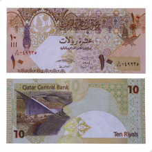 P#30a 10 Riyals 2008 FE Qatar Ásia