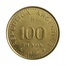 Km#85 100 Pesos 1979 BA MBC/SOB Argentina América Bronze Alumínio 27(mm) 8(gr)
