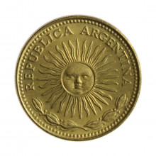 Km#69 1 Peso 1976 SOB Argentina América Bronze Alumínio 22(mm) 5(gr)
