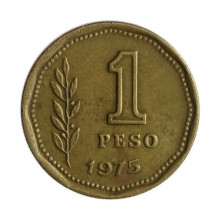 Km#69 1 Peso 1975 MBC Argentina América Bronze Alumínio 22(mm) 5(gr)