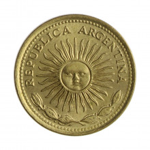 Km#72 10 Pesos 1976 BA MBC+ Argentina América Bronze Alumínio 25(mm) 6.5(gr)