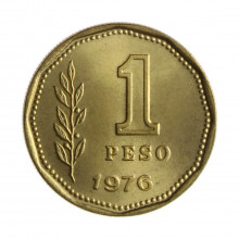 Km#69 1 Peso 1976 SOB/FC Argentina América Bronze Alumínio 22(mm) 5(gr)